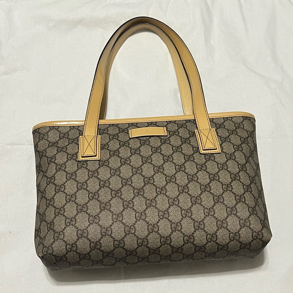Gucci Signature GG Brown and Tan Tote